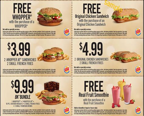 burger king coupons for restaurants